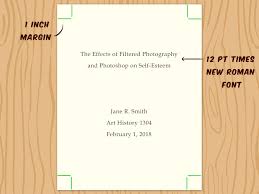 3 Ways To Make A Title Page Wikihow