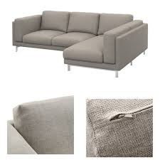 Ikea Nockeby Two Seat Sofa W Chaise Longue Right Teno Light Grey Chrome Plated 1 369 Chaise Longue Chaise Home Decor