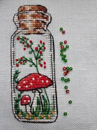 Small Flying Bird Cross Stitch Pattern Autumn Cross Stitch Pattern Pdf Instant Download Jar Cross Stitch Fly Agaric Cross Stitch Cute Cross Stitch Harvest Cross Stitch Mushroom In 2020 Autumn Cross Stitch Patterns Cross Stitch Patterns Cute