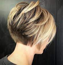 Short Stacked Bronde Bob For Thick Hair In 2020 Haircut For Thick Hair Thick Hair Styles Short Hairstyles For Thick Hair