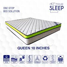This queen sized sleep on latex foam mattress is 9 inches high and weighs 146 pounds. Pure Sleep Mattress Spring 10 Inches Euro Top Foam Padding Coconut Fiber Bonell Spring Queen King 12 Years Warranty Shopee Malaysia