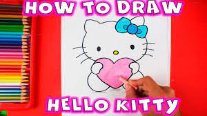 On this page you will find out how to draw hello kitty with easy, illustrated steps to guide you through the fun cartooning process. How To Draw Hello Kitty With Love Heart Easy Drawing Tutorial Youtube