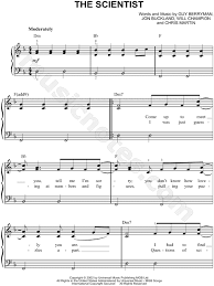 The scientist sheet music by coldplay. Coldplay The Scientist Sheet Music Easy Piano In D Minor Download Print Sku Mn0110242