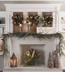 Framed Fireplace And Built Ins Christmas Mantel Decorations Christmas Mantle Decor Natural Christmas Decor