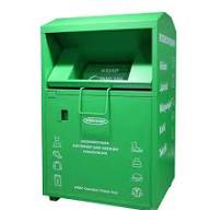 Outdoor Metal Donation Clothes Recycling Bin Box Old Clothing Shoes Books