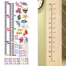 Us 2 17 50 Off Height Measurement Decals Stickers Waterproof Cartoon Removable Children Kids Height Growth Chart For Home Office School Bedroom In