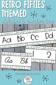 Simple and easy to read, this cursive alphabet line bulletin board provides a quick and clear reference for students who are learning cursive handwriting. Retro Fifties Alphabet Letters For Walls Alphabet Line Letter Wall Lettering Alphabet