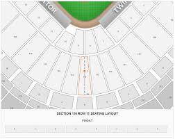 Minnesota Twins Target Field Seating Chart Interactive Map