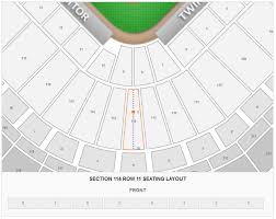 minnesota twins target field seating chart interactive map