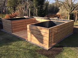 Hochbeet In U Form Nach Ma Wetterfestes Holz Douglasie Oberfl Che Natur Ma E 400 X 200 X 100 X 84 Cm Building A Raised Garden Outdoor Outdoor Decor