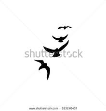 bird crow icon simple illustration kus dovme kol illustration desenler