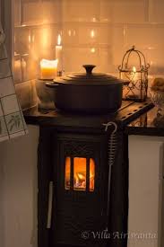 How Pretty This Is A Small Wood Burning Stove In The Kitchen Small Wood Burning Stove Small Stove Wood Burning Stove