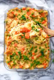 Season the rice mixture with salt and pepper to taste. Creamy Chicken And Rice Casserole Recipe