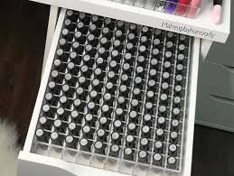 Ikea Alex Drawer Organizer Holds 130 Lipglosses Dividers Tray Clear Acrylic Makeup Alex 130 Lip Ikea Alex Drawers Lipstick Organizer Acrylic Organizer Makeup