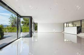 Empty room of business, or residence with a city background. Interior Modern Villa Wide Living Room With Large Windows Stock Photo Picture And Royalty Free Image Image 33238591
