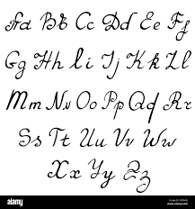 Vector Mano Real Alfabeto Letras En Mayusculas Y Minusculas Imagen Vector De Stock Alamy