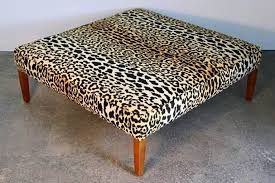 An ottoman is softer to look at than a coffee the yarrol ottoman coffee table. Leopard Print Ottoman Or Coffee Table For Sale At 1stdibs