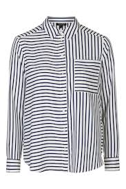 Black And White Striped Button Up Shirt Women S Simple Mix Stripe Blouse Striped Shirt Tops Striped Blouse Top Striped Shirt