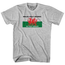 Gareth bale describes cult wales, golf, madrid chant as a good bit of fun and displays banner after wales' clinch euro 2020 spot vs. Gareth Bale Wales Golf Madrid In That Order Adult Cotton Soccer T Shirt For Sale Ultras Soccer T Shirt T Shirt Ultras
