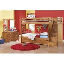 Canyon Twin Sized Bunk Bed With Step Storage Trundle Sold Seperately Kids Bunk Beds Bunk Beds Bedroom Furniture Stores