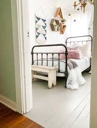 How I Chalk Painted Wood Floors With Images Painted Wood Floors Distressed Wood Floors