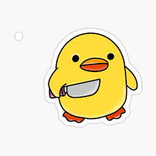 Duck With Knife Stickers Redbubble