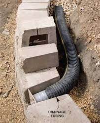 To finish the end, transition the drainage pipe into a piece of schedule 40 pvc, and have the end exposed as needed. Landscaping Tips For Your Backyard Building A Retaining Wall Landscaping Retaining Walls Backyard