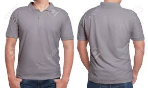 Download Gray Polo T Shirt Mock Up Front And Back View Isolated Male Model Wear Plain Grey Shirt Mockup Polo Shirt Design Template Blank Tees For Print Stock Photo Picture And Royalty Free Image