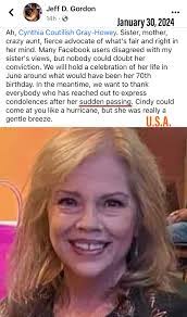 Cynthia Gray's Instagram, Twitter & Facebook