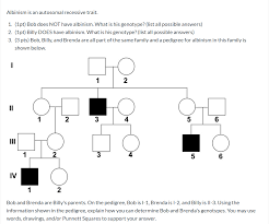 Showing top 8 worksheets in the category pedigree with answers. Is Albinism Recessive Or Dominant