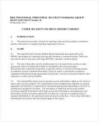 Free 13 Sample Security Incident Reports In Ms Word Pages Google Docs Pdf