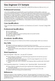 Learn how to write an engineer's cv here. Gas Engineer Cv Example Myperfectcv