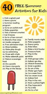 40 Free And Cheap Kids Summer Activities No Getting Off This Train Summer Fun For Kids Summer Activities For Kids Free Summer Activities