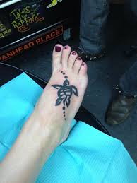 Maybe you would like to learn more about one of these? Small Black Sea Turtle Tattoo On Girl Foot Truetattoos