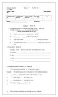 Grades 1 2 3 4 And 5 English Term Exam Papers 3 Parts Marks 50 Exam Papers Past Exam Papers English Exam Papers