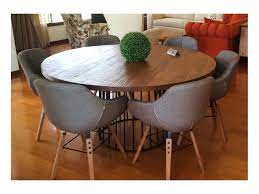 6 kişilik oval bir yemek masasının asgari ölçüsü 90 x 150 cm olmalı ideal ölçüleri ise 100 x 180 cm olmalıdır. Yuvarlak Cam Masif Yemek Masasi Bostan Mobilya