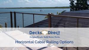 Mesh rail is another option, which has a very unique, almost industrial design featuring stainless steel 4 x 4 mesh. Horizontal Cable Railing Systems For Decks Youtube