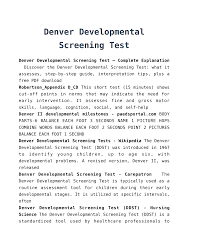 Image result for Denver Developmental Screening Test II