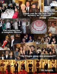 A murder mystery dinner party can be a lot of fun. Titanic Murder Mystery Dinner Party Ideas