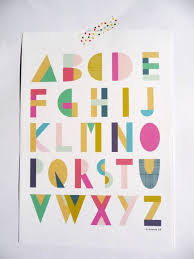 Affiche Alphabet Abc Abecedaire Etsy Geometric Art Prints Typography Alphabet Alphabet Poster