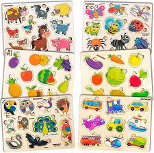 Puzzles can help kids develop fine motor skills while they exercise critical and logical thinking muscles. Buy Toddler Puzzles For Kids Ages 2 4 By Quokka 6 Wooden Puzzles For Toddlers 1 3 With Matching Pictures Inside Gift Educational Toys For Boys And Girls Wood Games For