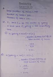 Solve the 2 questions answers class 9 subject =mathematics. Rs Aggarwal And Veena Aggarwal Class 9 Math Nineteenth Chapter Probability Exercise 19 Solution