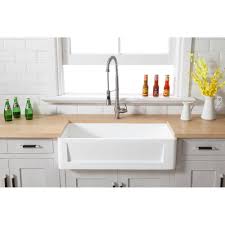 Sleek aesthetics and plenty of prep space grace the franke primo granite kitchen sink, as well as the durability every kitchen needs. Farmhouse Solid Surface White Stone 33 Inch Single Bowl Kitchen Sink 33 X 18 Overstock 25435330