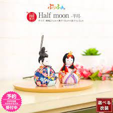 楽天市場 雛人形 コンパクト おしゃれ インテリア 木目込み ひな人形 ぷりふあ halfmoon 半月 2021年モデル お雛様 おひなさま 節句 ギフト専門店 ぷりふあ人形 雛人形 雛人形 かわいい おひなさま