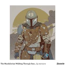 The Mandalorian Walking Through Smoke Poster Zazzle Com Star Wars Poster Star Wars Art Star Wars Poster Art