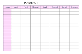 Printable october november december 2019 calendar. Emploi Du Temps Vierge Excel
