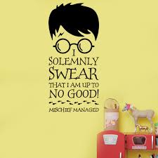 With so many questions in your mind, it becomes vital we have designed a unique algorithm code with the latest technological system to list down the top/best 10 harry potter solemnly swear quote options available this year. Harry Potter I Solemnly Swear Vinyl Wall Decal Home Decor Quotes Removable Wall Stickers Buy At The Price Of 4 54 In Aliexpress Com Imall Com