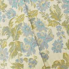 This fabric has a slight texture similar to barkcloth. Cream Beige Blue Multi Floral Jacquard Home Decor Fabric Dfw56010 Discount Fabrics