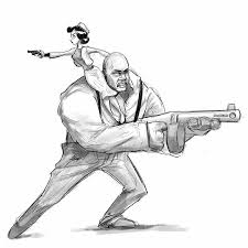 Artistic Cloud Character Art Bonnie N Clyde Art