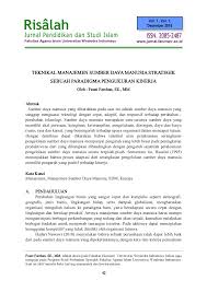 Contoh penyusunan daftar pustaka lihat lampiran 24. Pdf Teknikal Sumber Daya Manusia Strategik Sebuah Pengukuran Kinerja